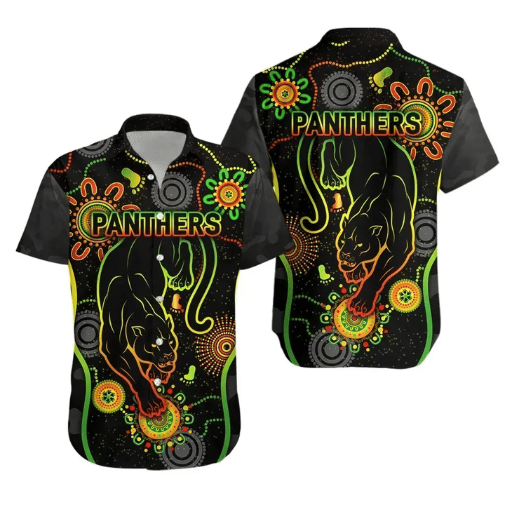 Penrith Panthers Short Sleeve Shirt Anzac Day Unique Indigenous