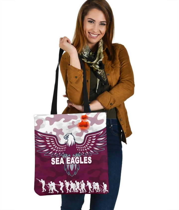 Manly Warringah Tote Bag Sea Eagles Anzac Day Camouflage Vibes