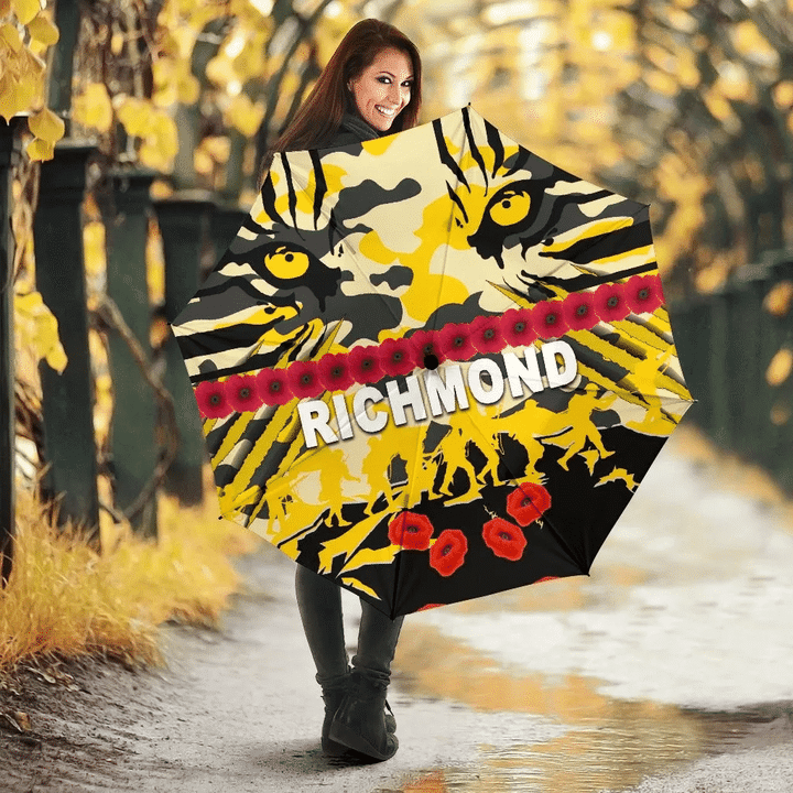 Richmond Tigers All Over Print Umbrellas Anzac Day Country Style A7