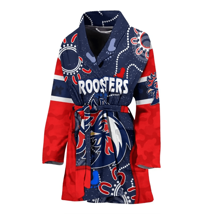 Sydney Women's Bath Robe Roosters Anzac Day Unique Indigenous A7