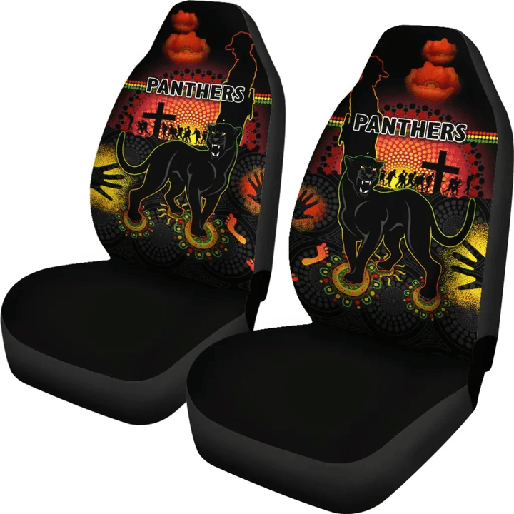 Penrith Car Seat Covers Indigenous Panthers Anzac Day Lest We Forget