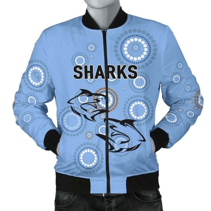 Cronulla-Sutherland Men's Bomber Jacket  Sharks Anzac Day Unique Indigenous A7
