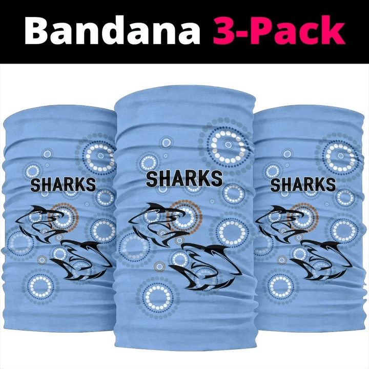 Cronulla-Sutherland Bandana 3-Pack Sharks Anzac Day Unique Indigenous