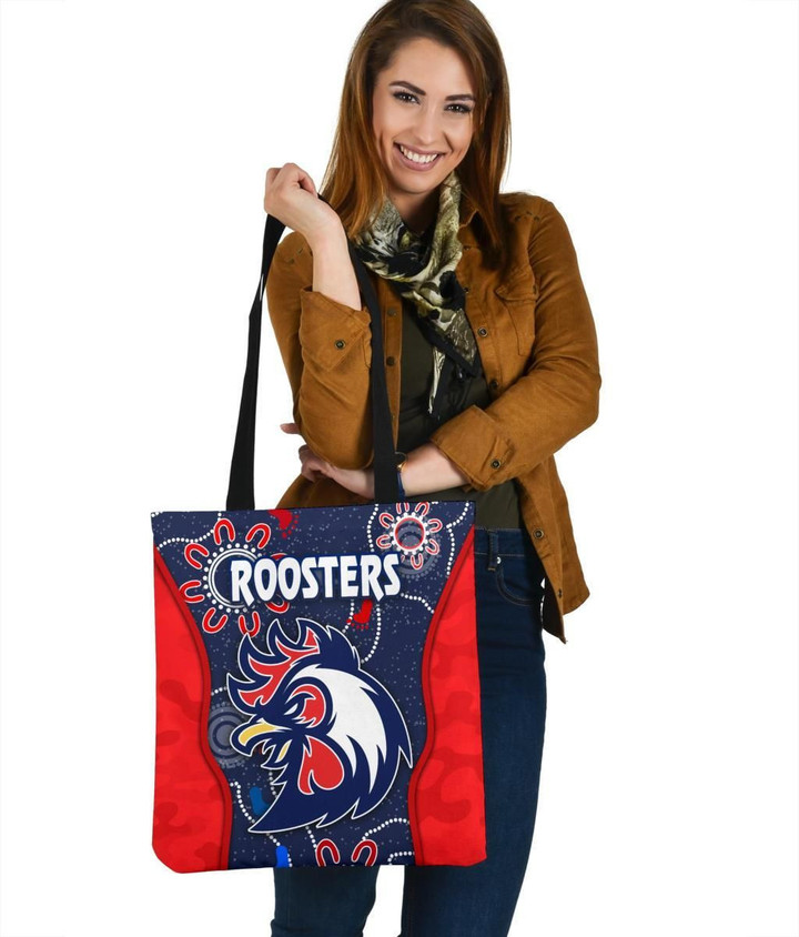 Sydney Tote Bag Roosters Anzac Day Unique Indigenous