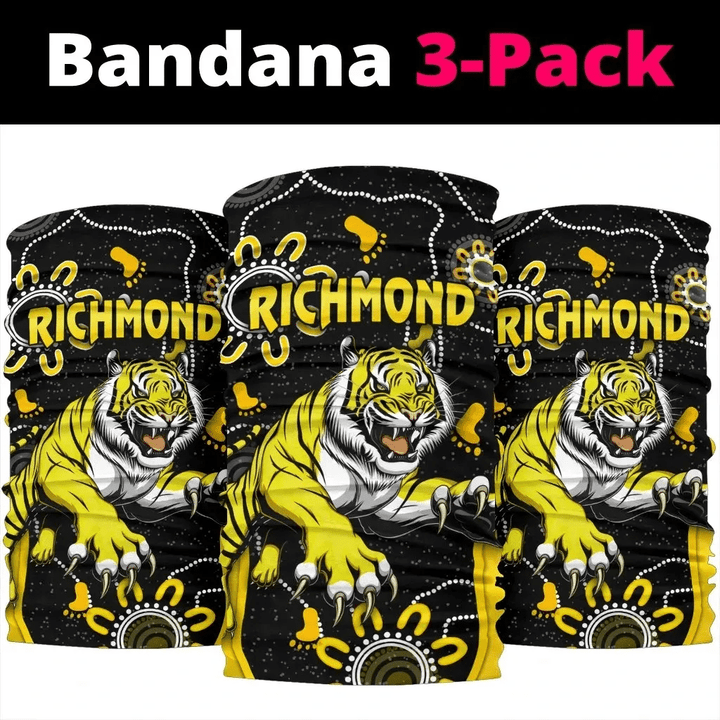 Richmond Football Bandana 3-Pack Tigers Anzac Day Unique Indigenous