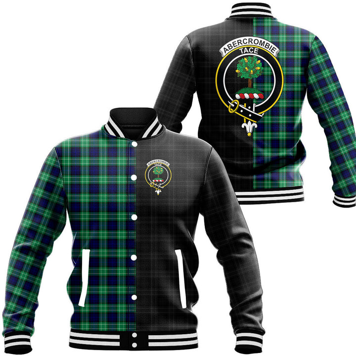 1sttheworld Clothing - Abercrombie Clan Tartan Crest Baseball Jacket - The Half A7 | 1sttheworld