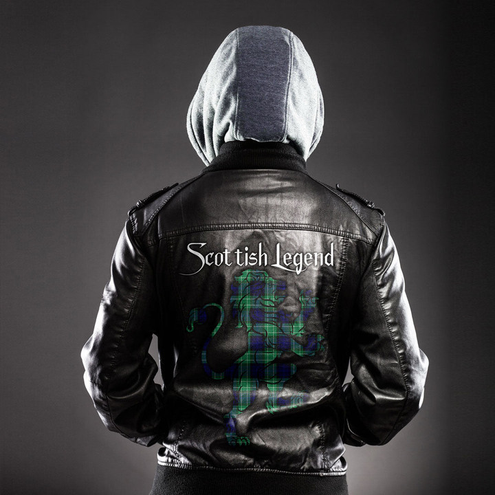 1sttheworld Jacket - Abercrombie Tartan Leather Jacket - Scottish Legend A7 | 1sttheworld