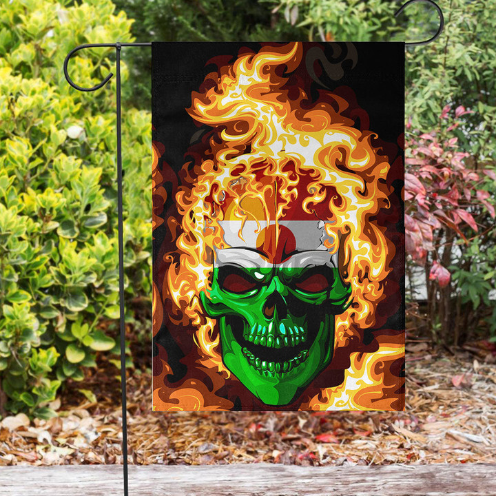 1sttheworld Flag - Niger Flaming Skull Flag A7 | 1sttheworld