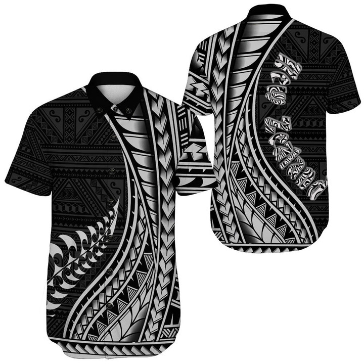 Maori Fern Short Sleeve Shirt A95 | 1sttheworld