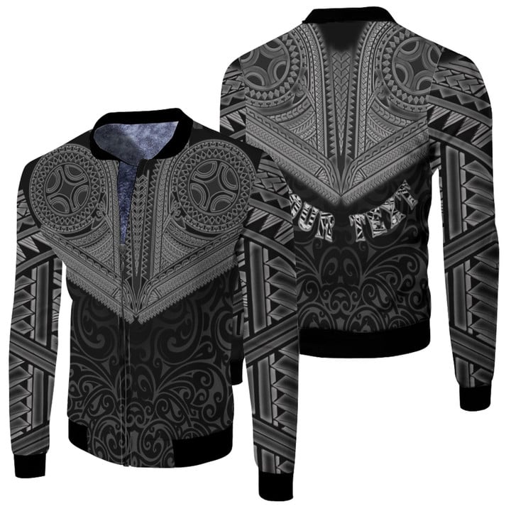 1sttheworld Clothing - Maori Neck And Arm Fleece Winter Jacket A95 | 1sttheworld