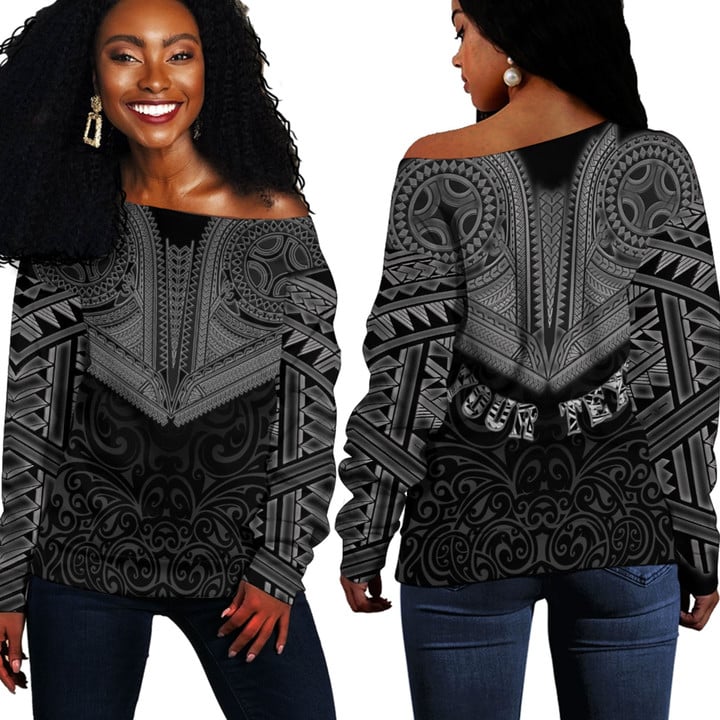 Maori Neck And Arm Off Shoulder Sweaters A95 | 1sttheworld