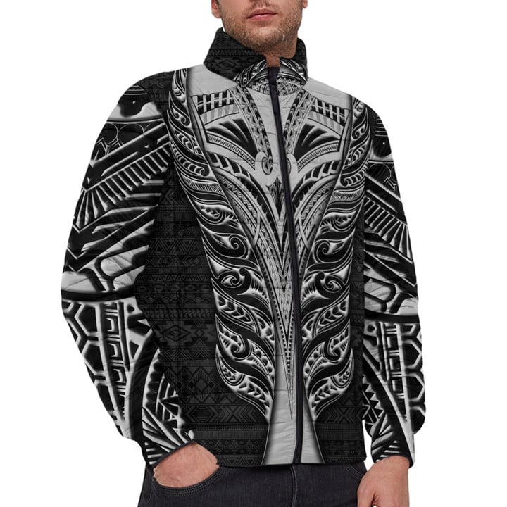 Maori Fern Neck Padded Jacket A95 | 1sttheworld