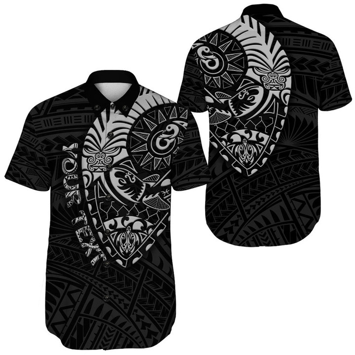 Maori Fern Symbol Short Sleeve Shirt A95 | 1sttheworld