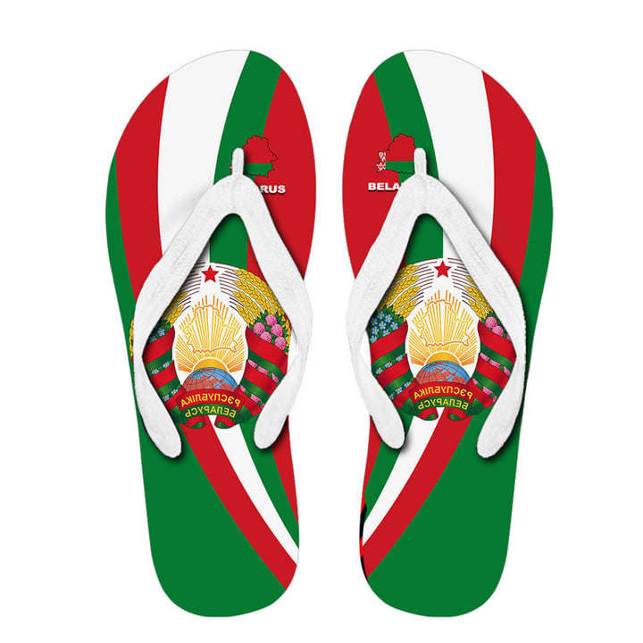 1sttheworld Flip Flop - Belarus Special Flag Flip Flop A35