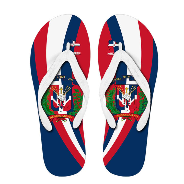 1sttheworld Flip Flop - Dominican Republic Special Flag Flip Flop A35