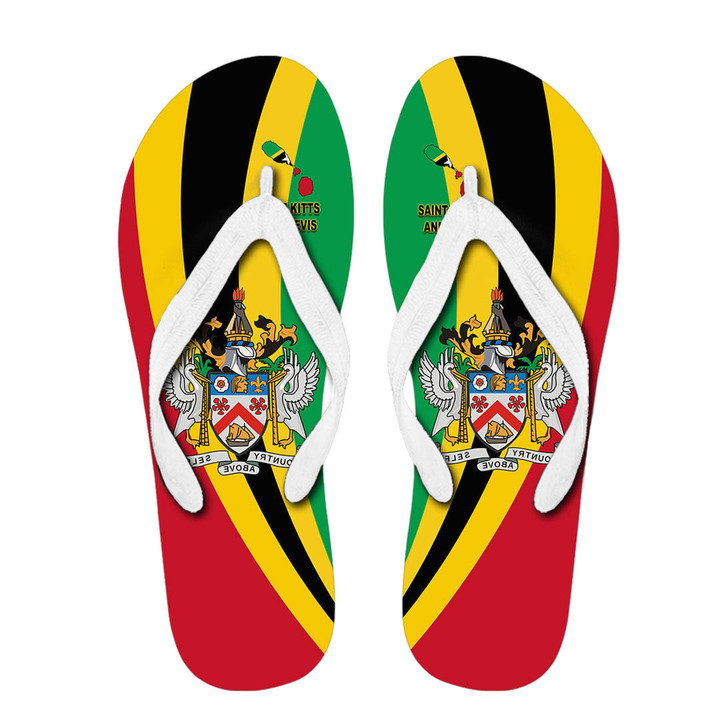 1sttheworld Flip Flop - Saint Kitts and Nevis Special Flag Flip Flop A35
