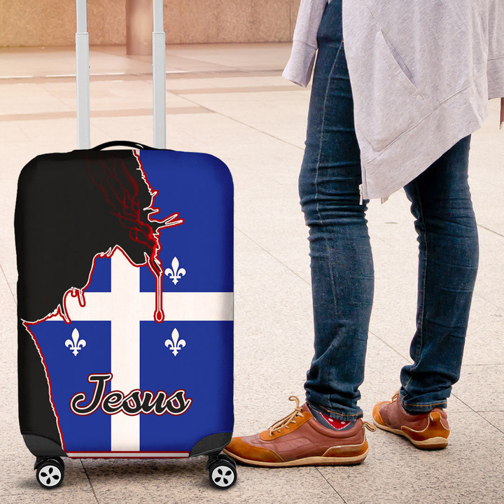 1sttheworld Luggage Cover - Canada Of Quebec Jesus Luggage Cover A7 | 1sttheworld