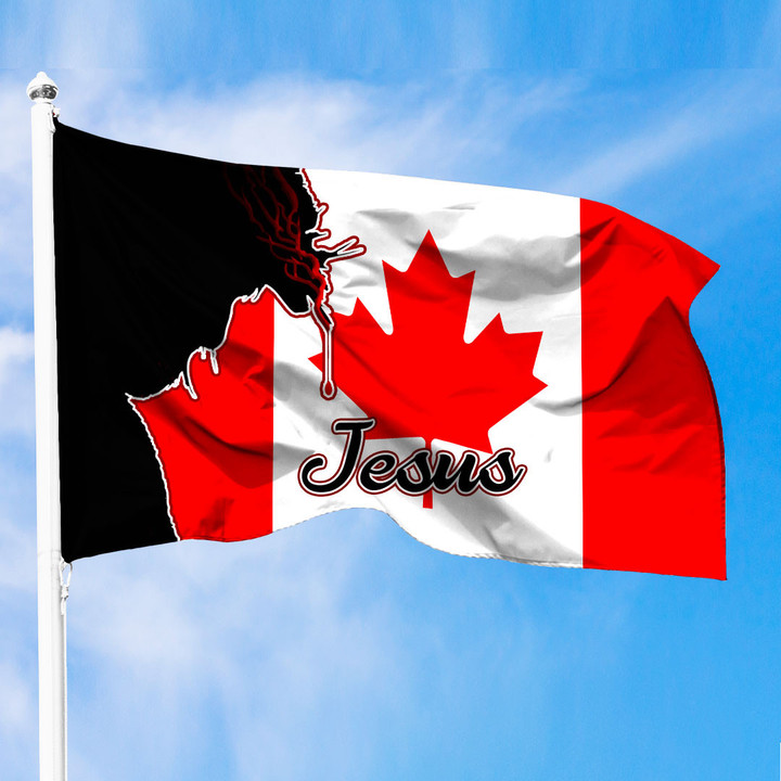 1sttheworld Premium Flag - Canada Jesus Premium Flag A7 | 1sttheworld