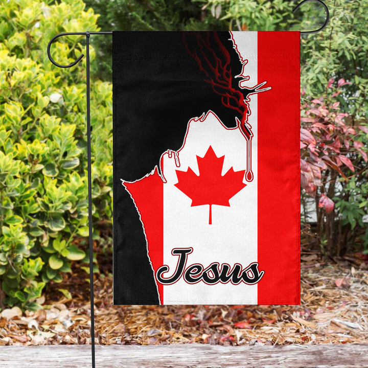 1sttheworld Flag - Canada Jesus Flag A7 | 1sttheworld