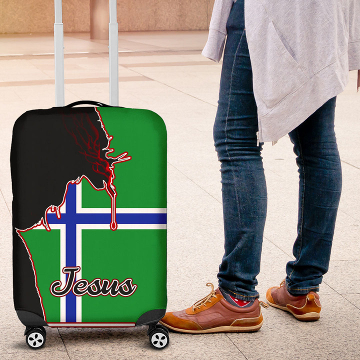 1sttheworld Luggage Cover - Scotland South Uist Jesus Luggage Cover A7 | 1sttheworld