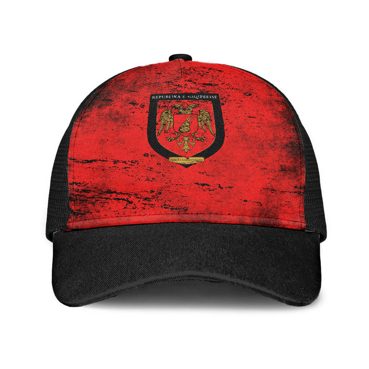 1sttheworld Cap - Albania Albanian Armed Forces Mesh Back Cap - Special Grunge Style A7 | 1sttheworld