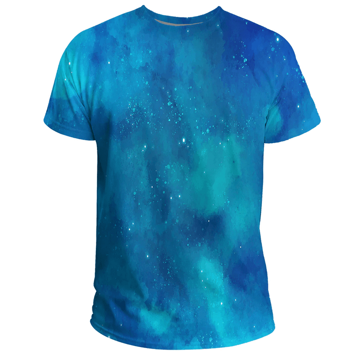 1sttheworld Clothing - Galaxy Color Blue Sea T-shirt Galaxy A35