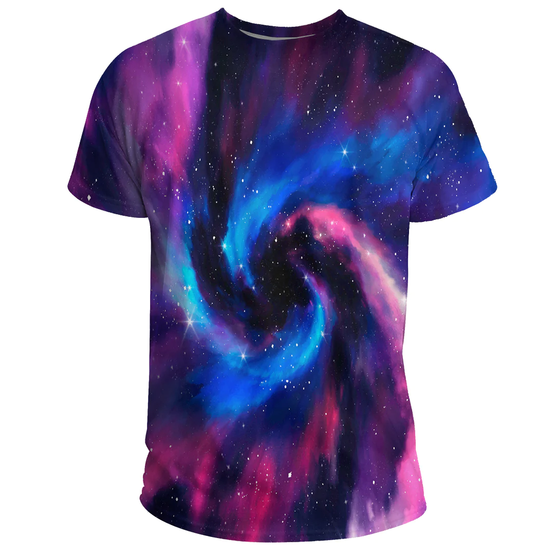 1sttheworld Clothing - Hand Painted Watercolor Galaxy Background T-shirt Galaxy A35