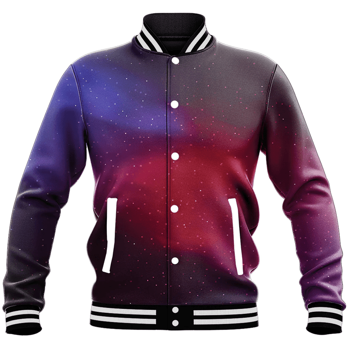 1sttheworld Clothing - Abstract Cosmic Background With Stars Baseball Jacket Galaxy A35