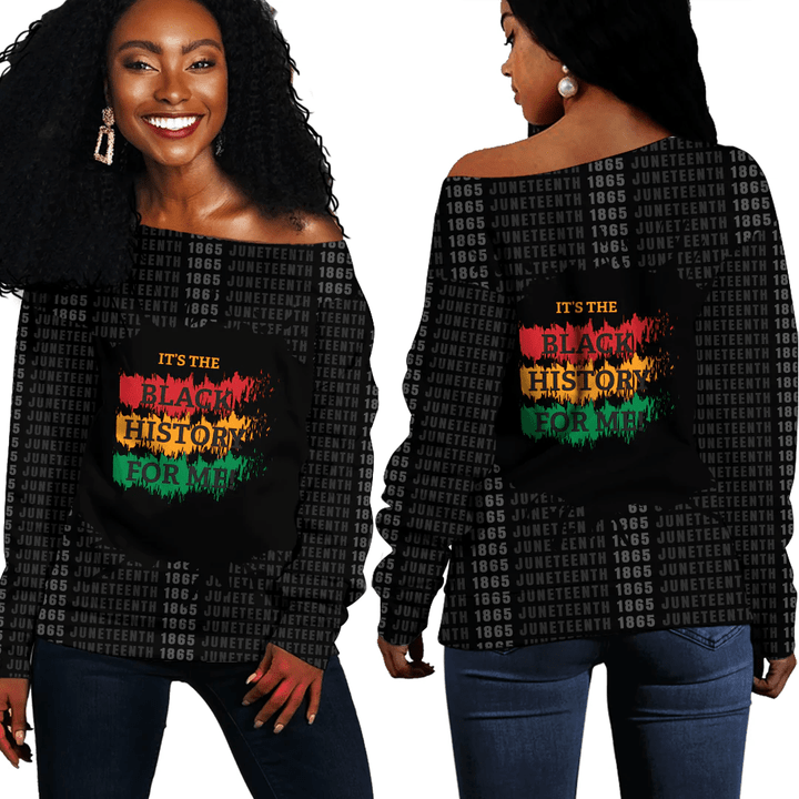 1sttheworld Clothing - It's The Black Lives Matter Off Shoulder Sweaters A31
