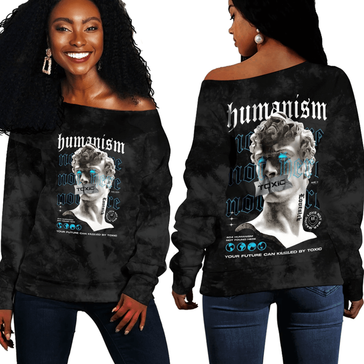 1sttheworld Clothing - Humanism - Off Shoulder Sweaters A7 | 1sttheworld
