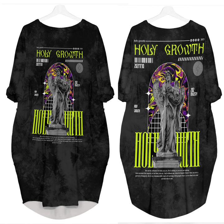 1sttheworld Clothing - Holy Growth - Batwing Pocket Dress A7 | 1sttheworld