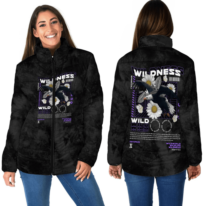 1sttheworld Clothing - Wildworld Wildlife - Women Padded Jacket A7 | 1sttheworld
