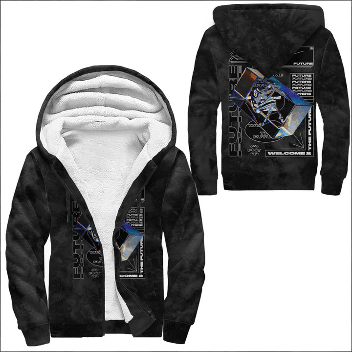 1sttheworld Clothing - Welcome to Future - Sherpa Hoodies A7 | 1sttheworld