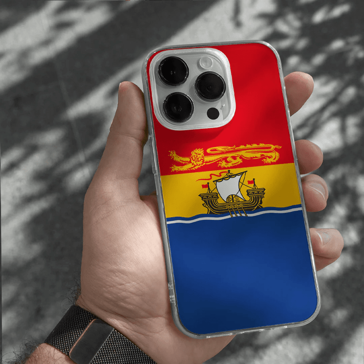 1sttheworld Phone Case - Canada-Flag of New Brunswick Flag iPhone 14 Case A35