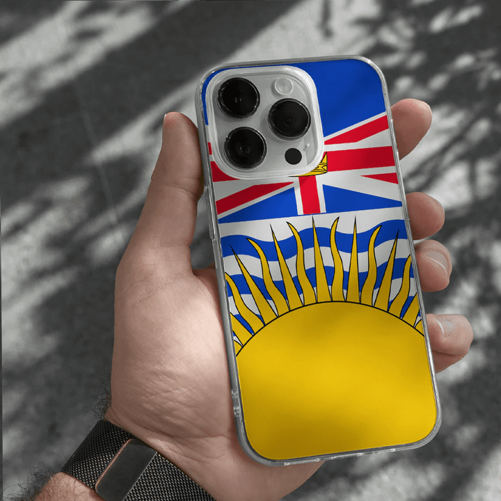 1sttheworld Phone Case - Canada-Flag of British Columbia Flag iPhone 14 Case A35