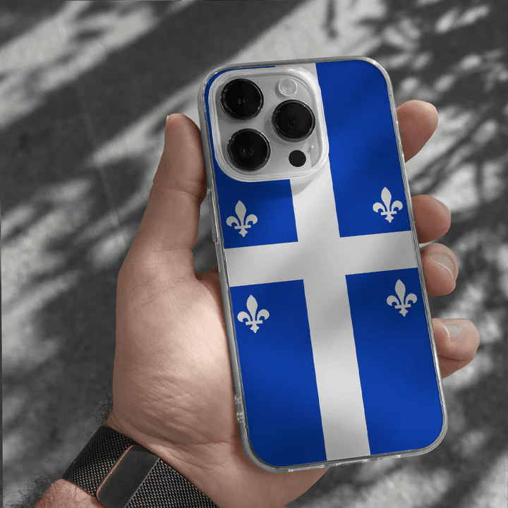 1sttheworld Phone Case - Canada-Flag of Quebec Flag iPhone 14 Case A35