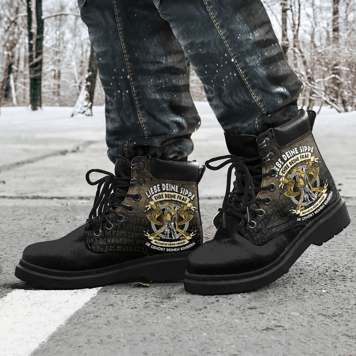 1sttheworld - Boots Vikings' Love Your Clan' North Man All-Season Boots A7
