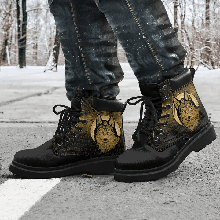 1sttheworld - Boots Vikings Northern Wolf Gold All-Season Boots A7