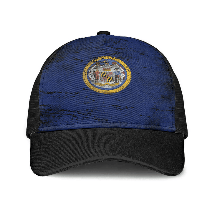 1sttheworld Cap - Flag Of Maryland Pre 1904 Mesh Back Cap - Special Grunge Style A7 | 1sttheworld