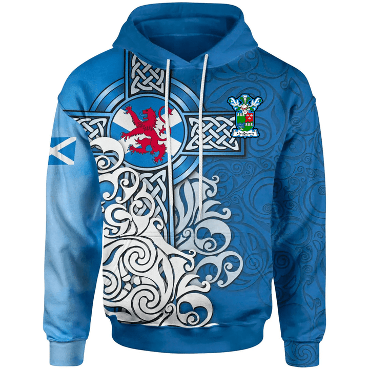 1sttheworld Hoodie - MacQuarrie or MacGuarie Hoodie - Scottish Flag and Lion A7 | 1sttheworld