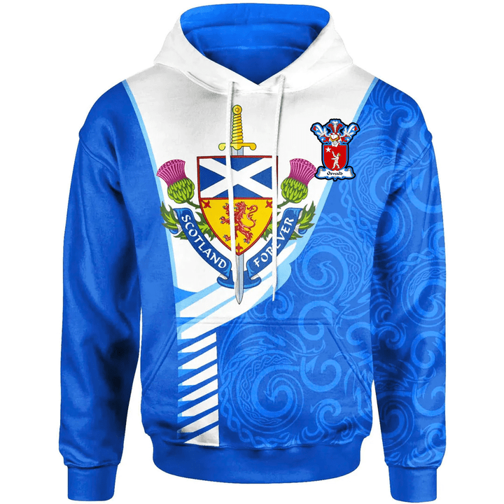 1sttheworld Hoodie - Oswald _Encyclopaedia Heraldica Hoodie - Scotland Fore Flag Color A7 | 1sttheworld