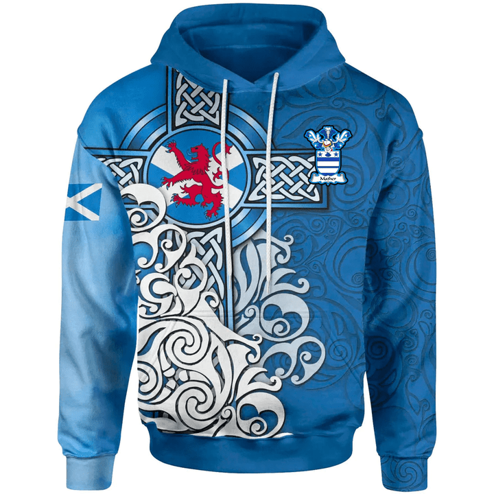 1sttheworld Hoodie - Mather or Madder Hoodie - Scottish Flag and Lion A7 | 1sttheworld