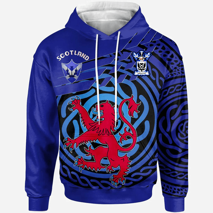 1sttheworld Hoodie - Maxwell Hoodie - Scotland Symbol With Celtic Patterns A7 | 1sttheworld