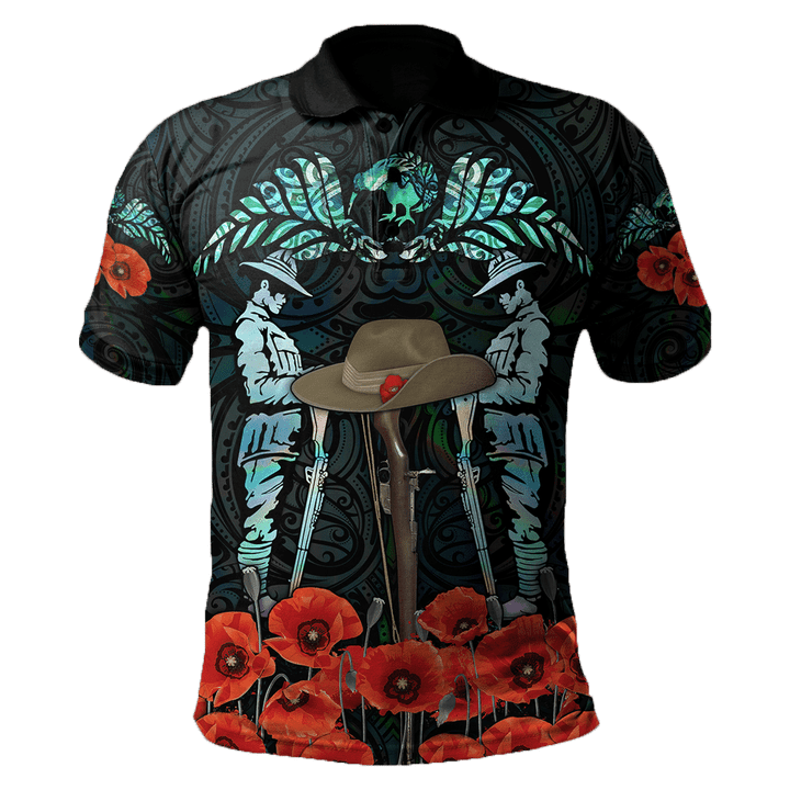1sttheworld Anzac Day Polo Shirt - Lest We Forget Anzac Day 2023 Polo Shirt
