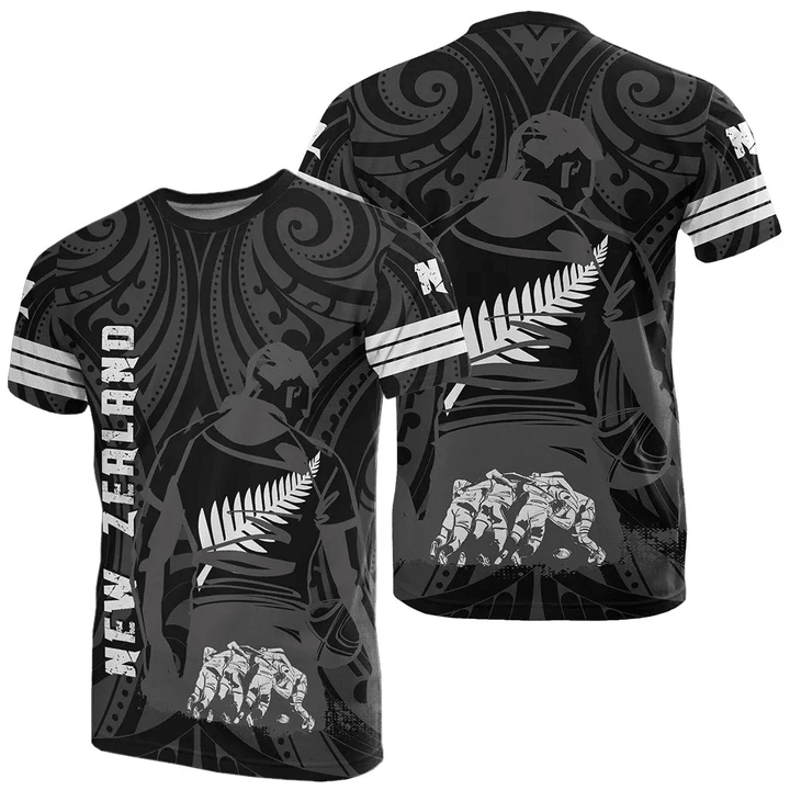 New Zealand Flag T-Shirt - Rugby Winner - J1