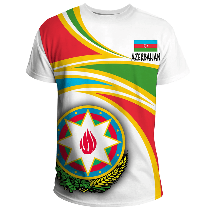 Azerbaijan (White) N Flag T-Shirt A15