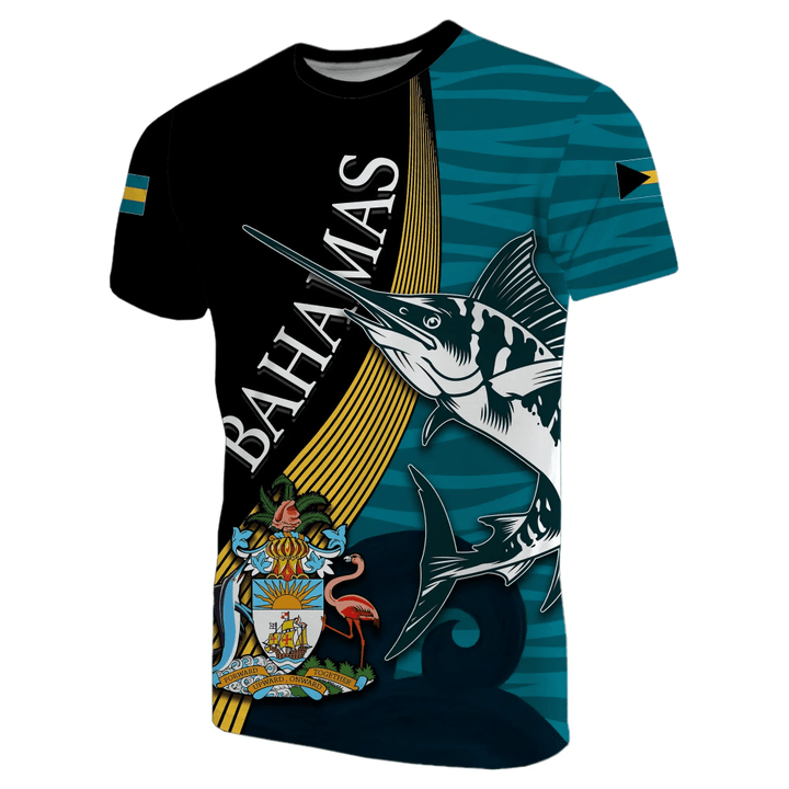 Bahamas Marlin T-Shirt Coat Of Arms TH4