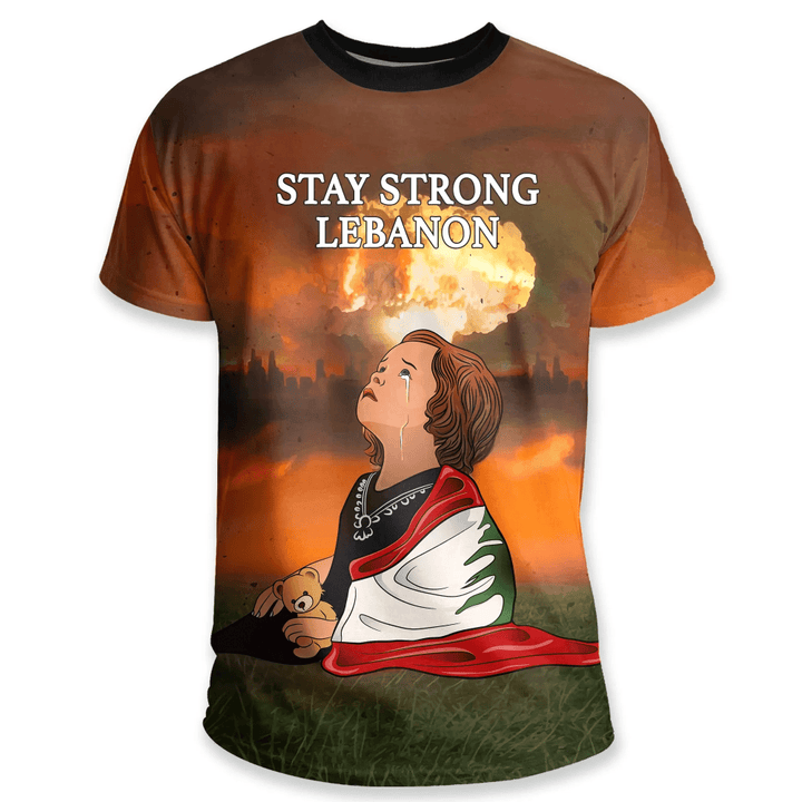 Lebanon T Shirt, Stay Strong Beirut K5