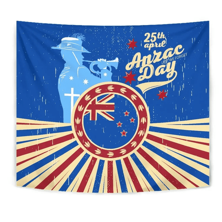 1sttheworld Vintage Style Tapestry - Happy New Zealand Anzac Day A25