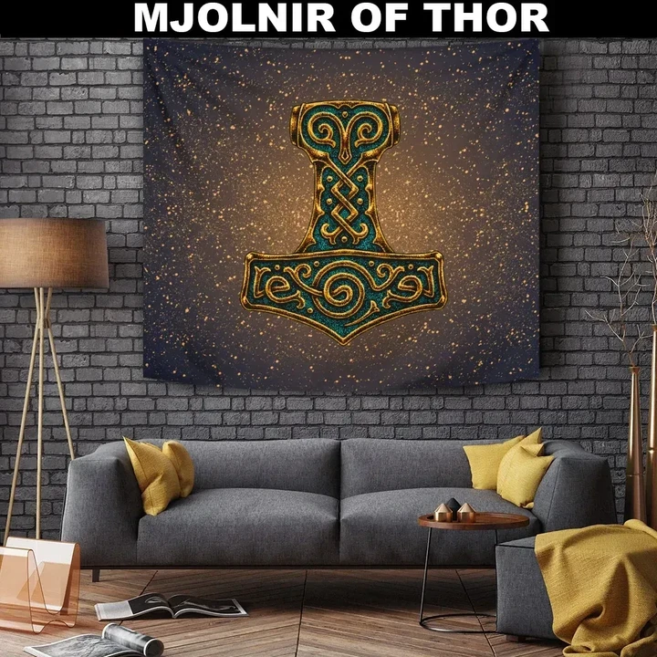 Viking Tapestry - Mjolnir Of Thor A7